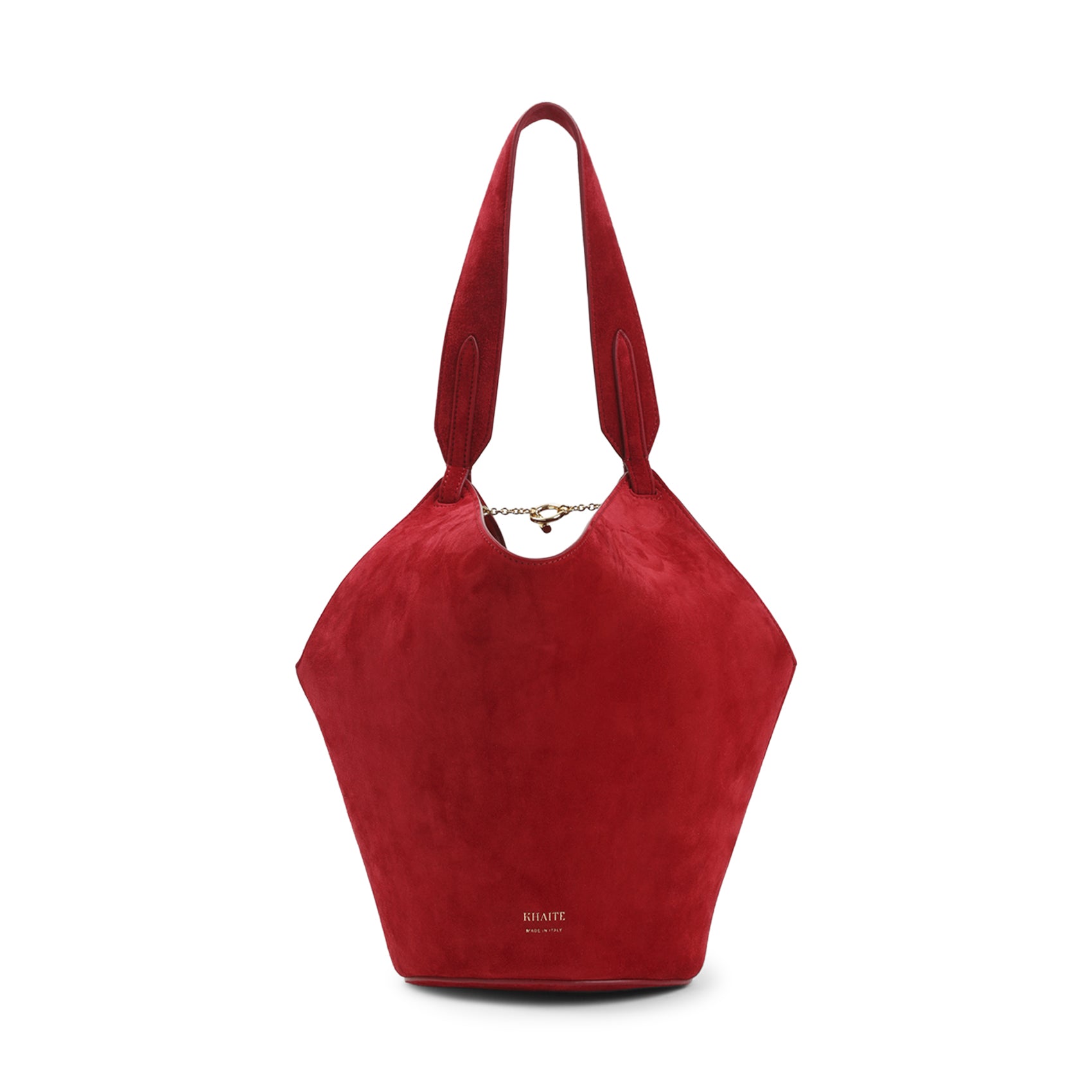 Lotus Mini Tote Bag Red Baby Calfskin