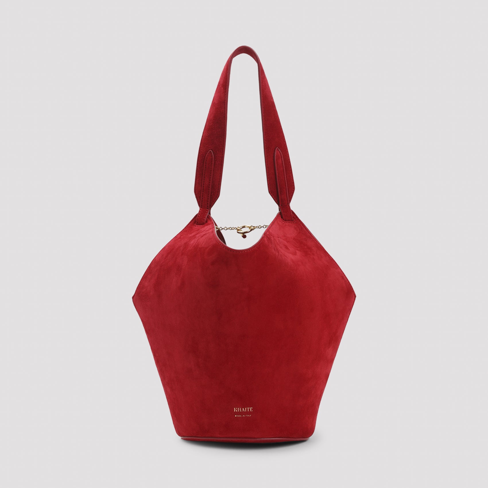 Lotus Mini Tote Bag Red Baby Calfskin