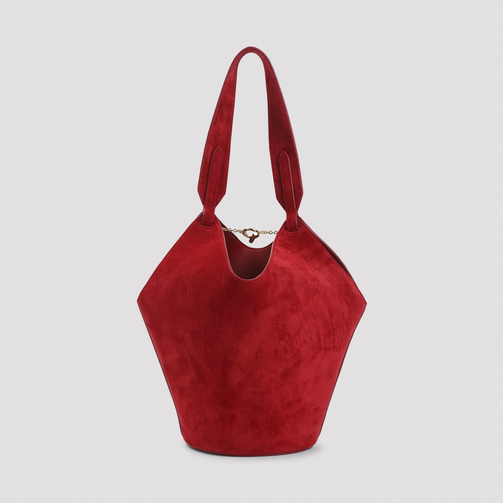 Lotus Mini Tote Bag Red Baby Calfskin