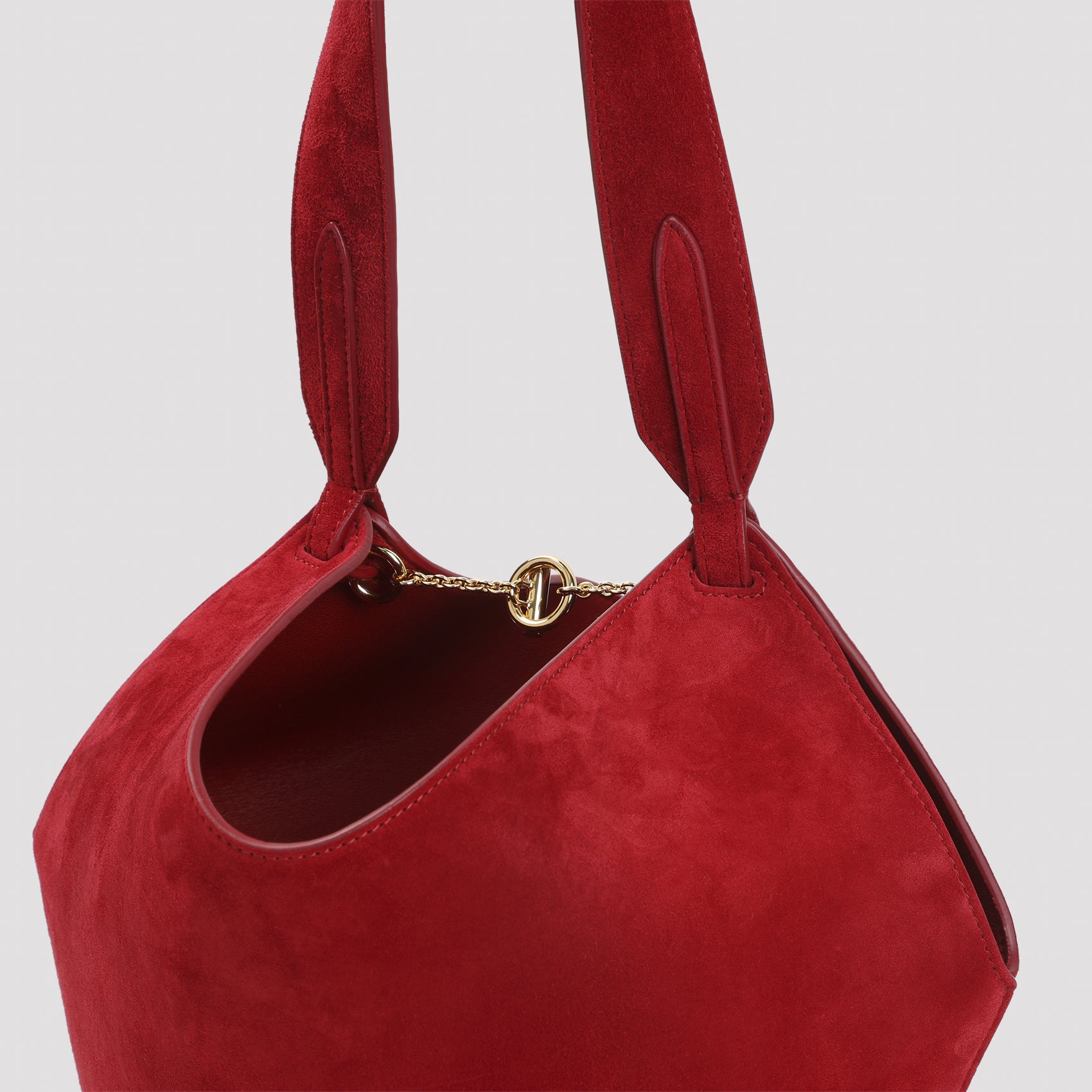 Lotus Mini Tote Bag Red Baby Calfskin