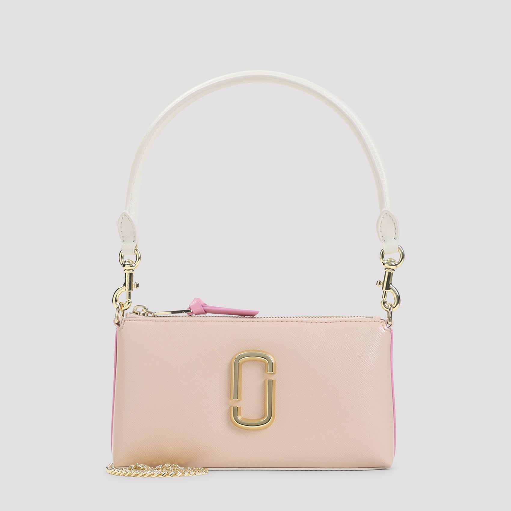 The Pochette Handbag Pink & Purple Leather Bag