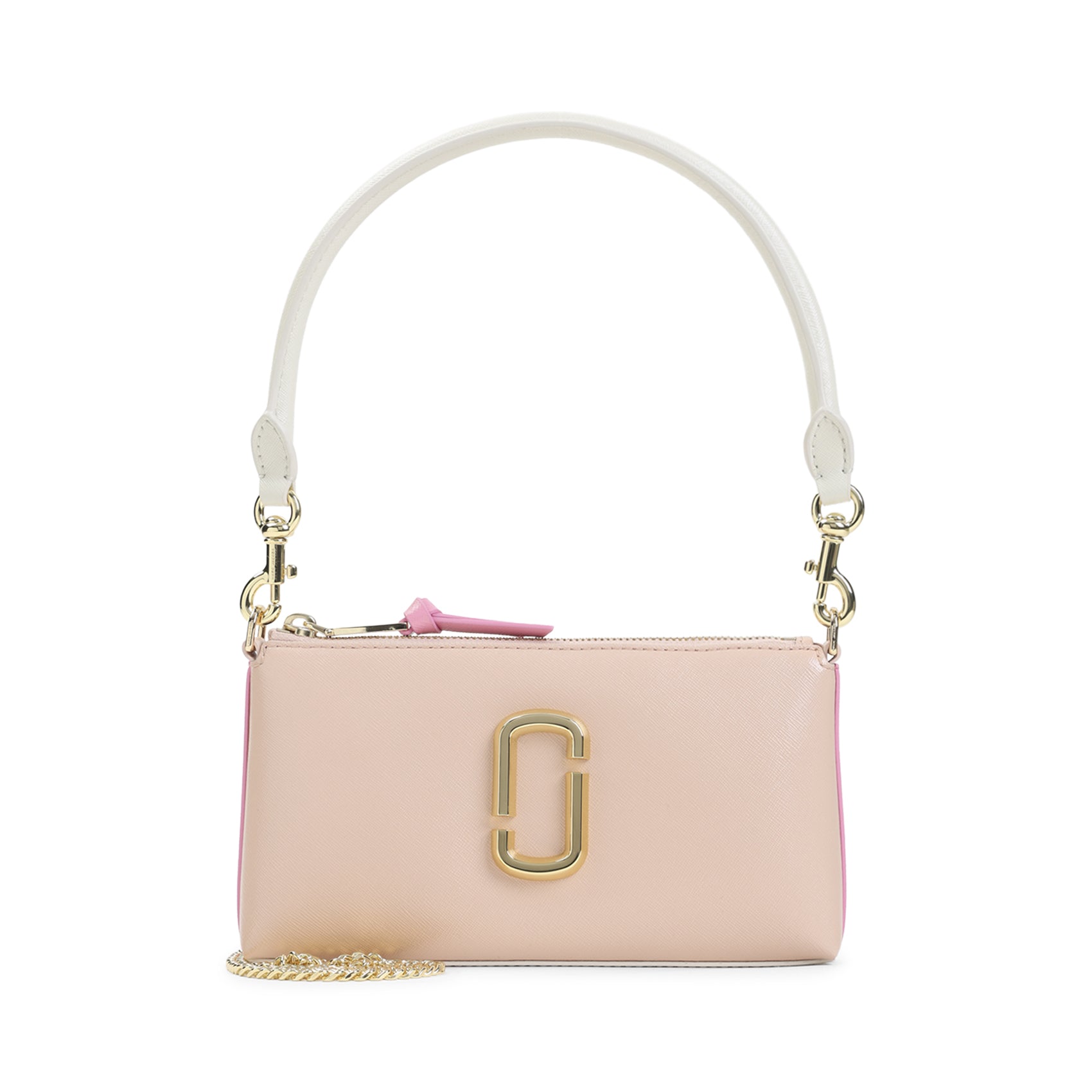 The Pochette Handbag Pink & Purple Leather Bag