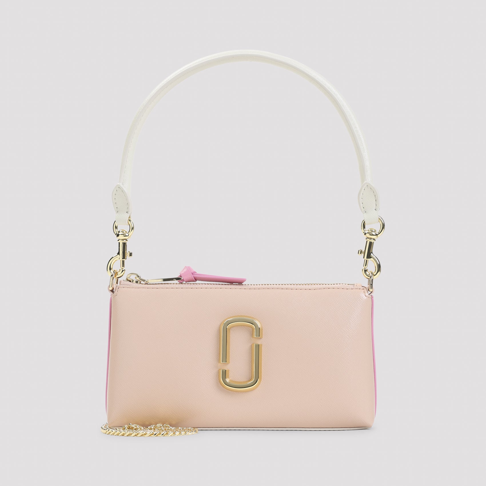 The Pochette Handbag Pink & Purple Leather Bag
