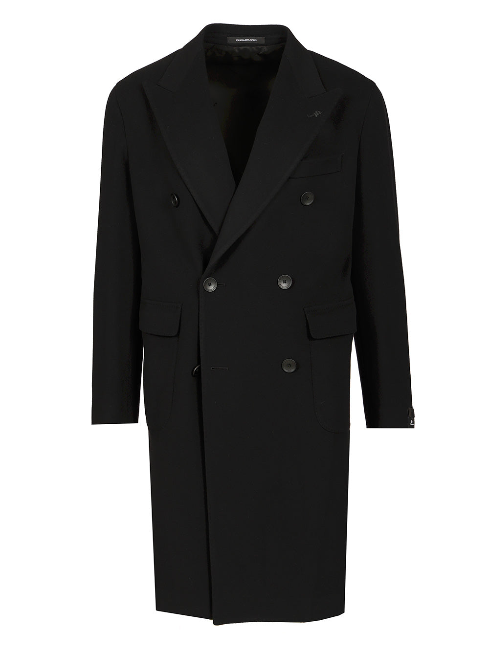 London double-breasted coat Black Wool Kashmir