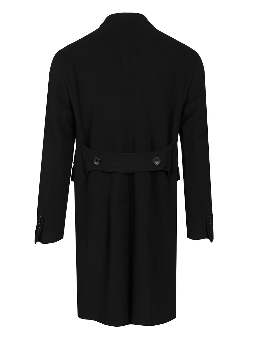London double-breasted coat Black Wool Kashmir