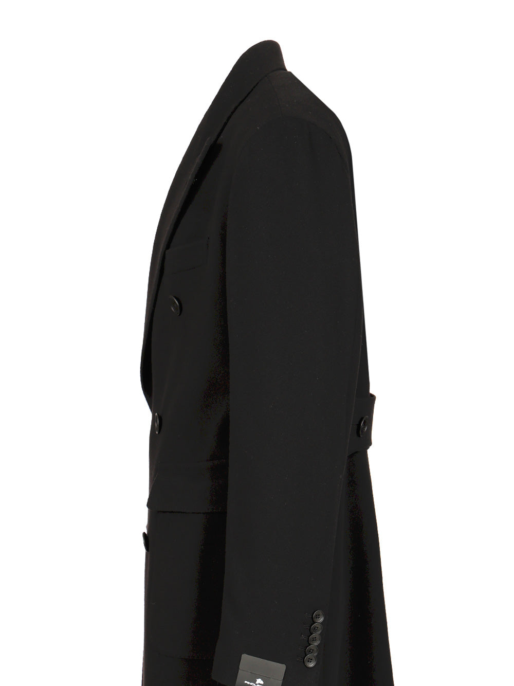 London double-breasted coat Black Wool Kashmir