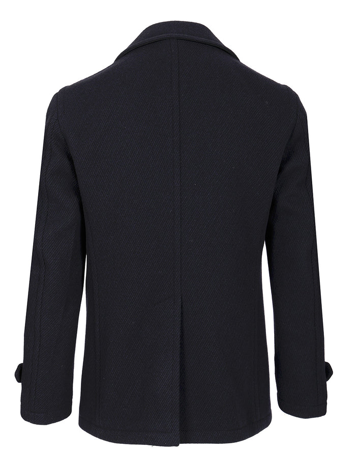 Double-breasted MONACO jacket Blue Wool Poliammide (nylon)