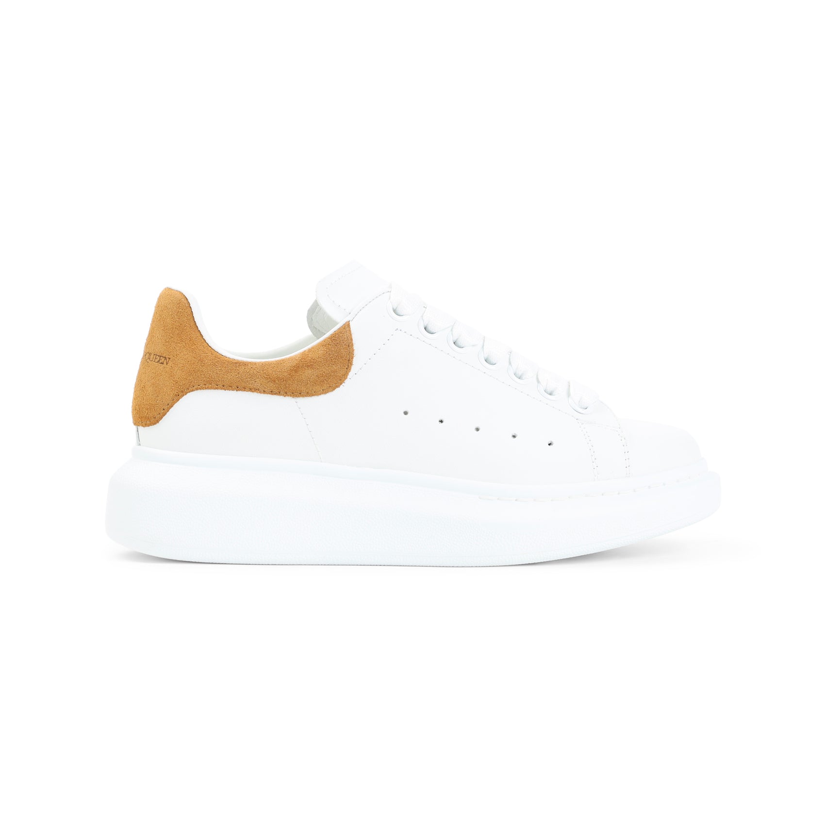 Oversized Sneakers White Calf Leather Rubber Shoe