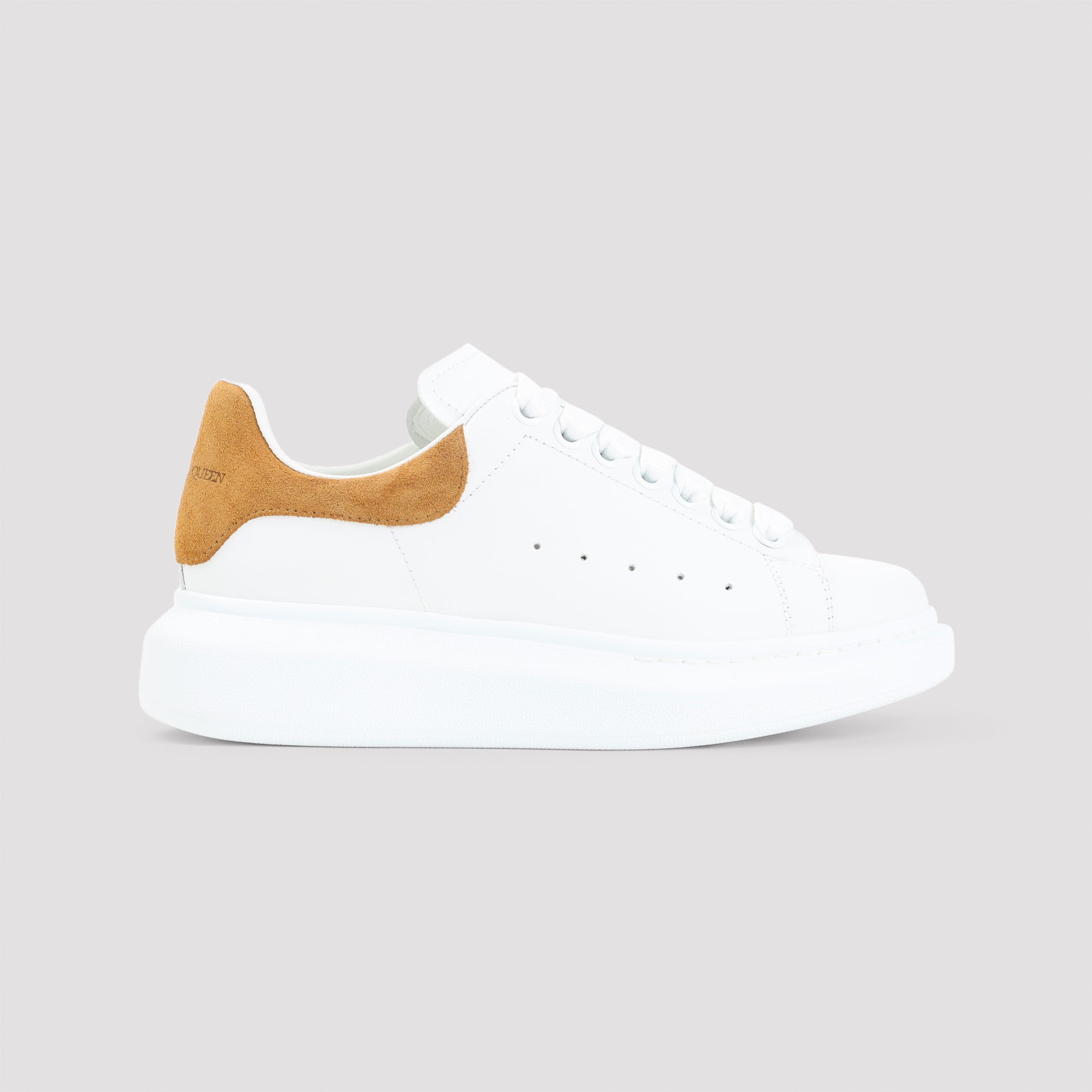 Oversized Sneakers White Calf Leather Rubber Shoe