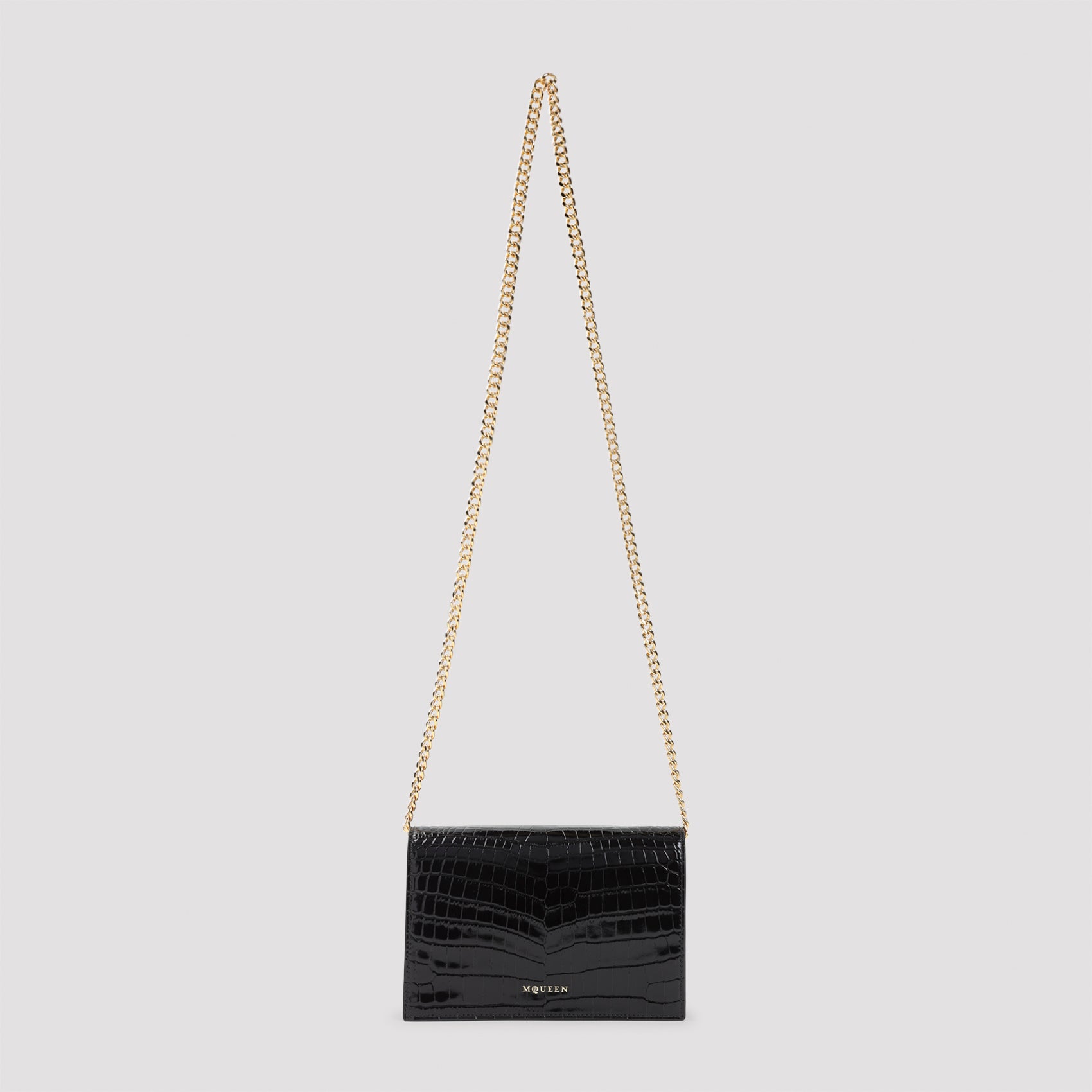 Small Skull Clutch Black Leather Bag