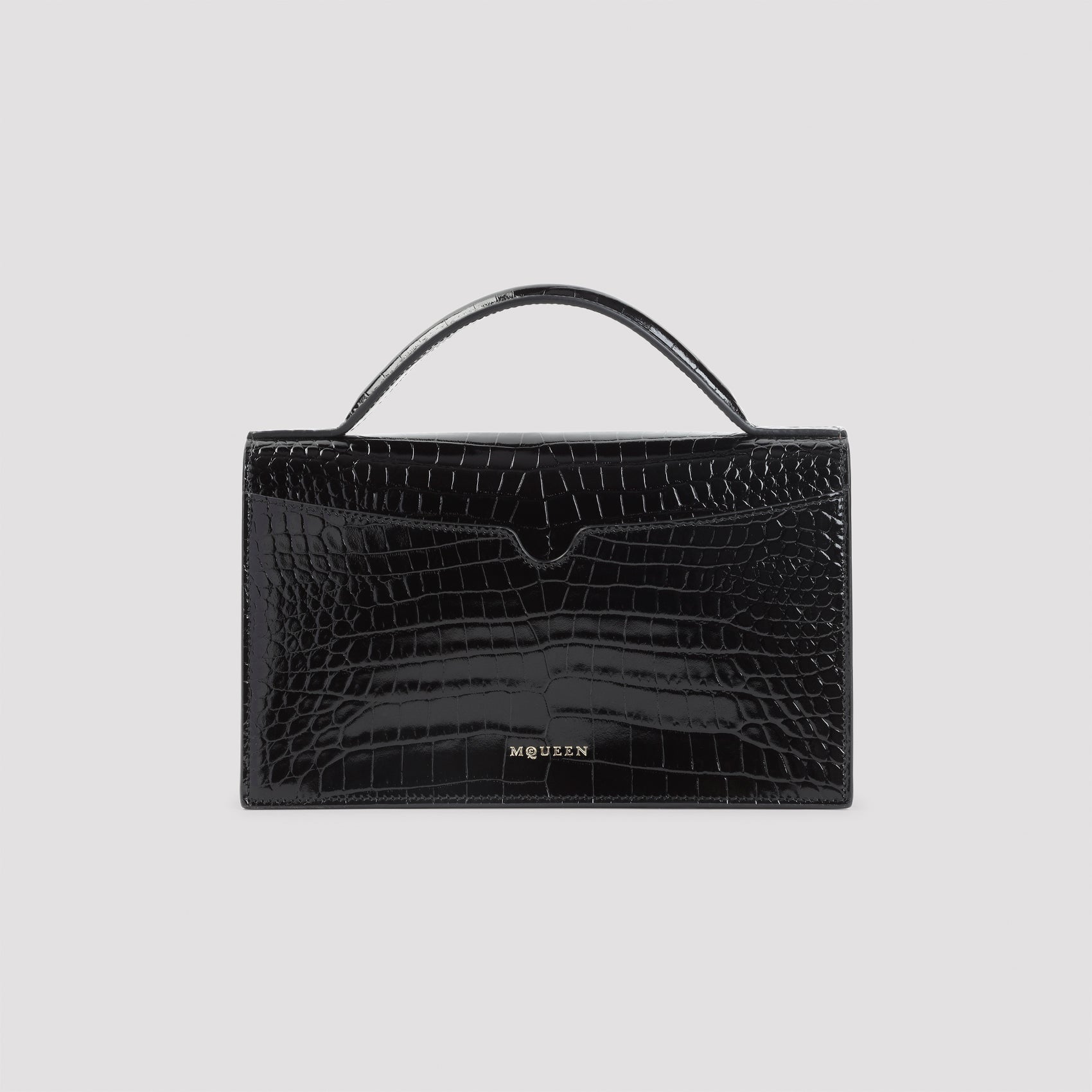 Th Medium Skull Clutch Black Leather Bag