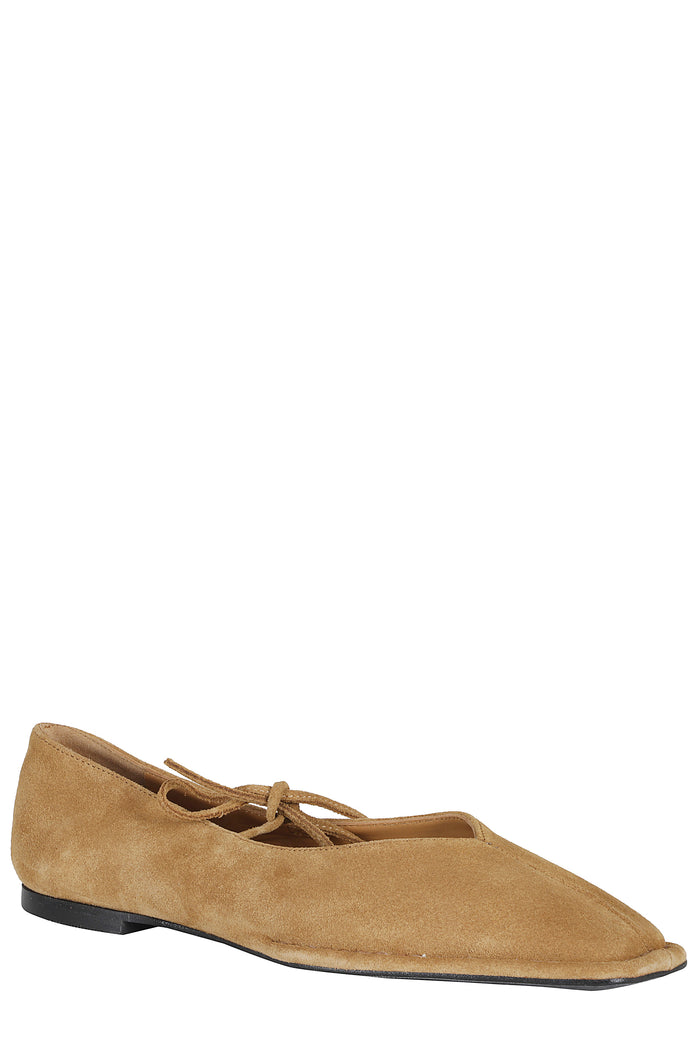Sway Ballet Flats Brown Pelle Scamosciata Calzature