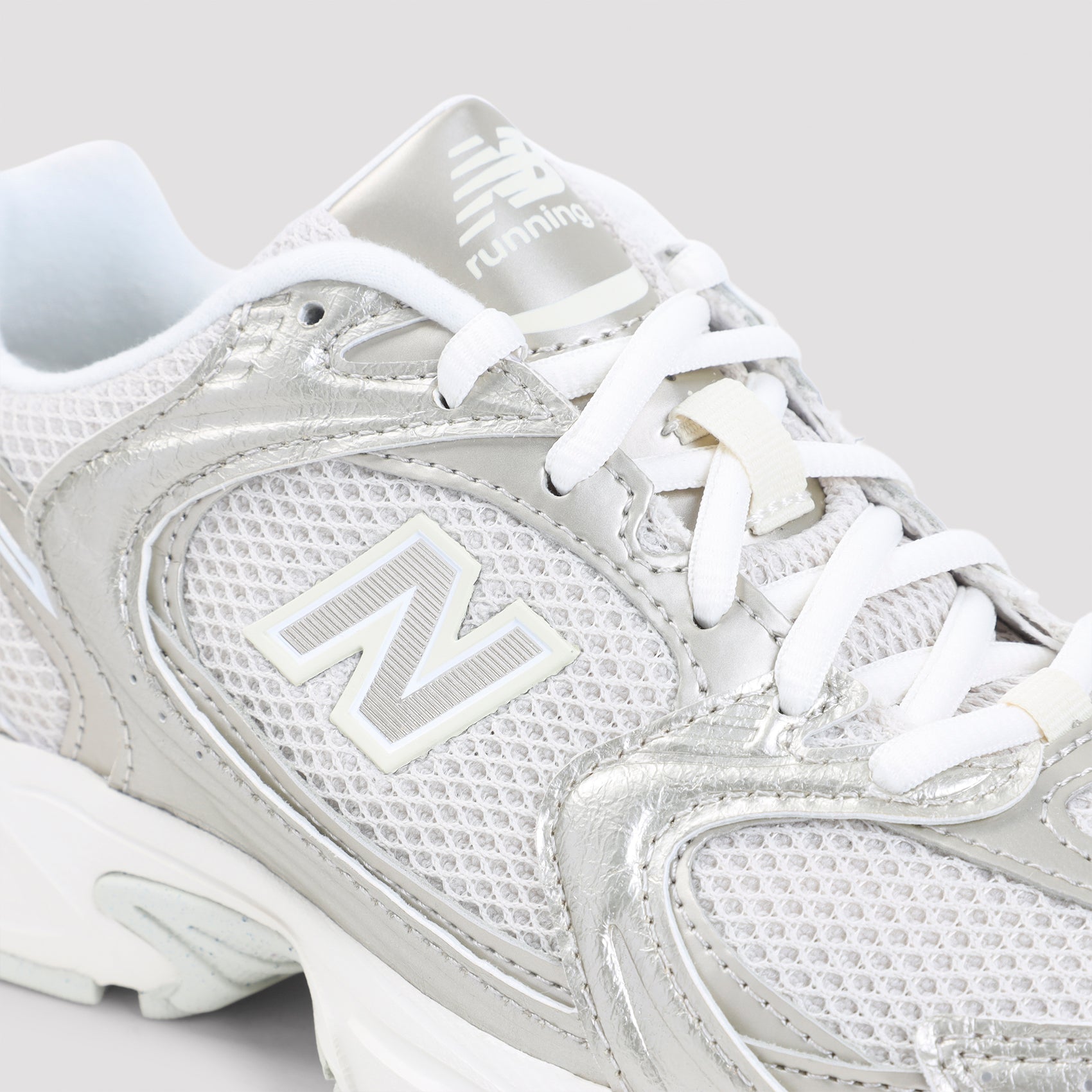 530 Sneakers Metallic Leather Mesh Rubber Shoe