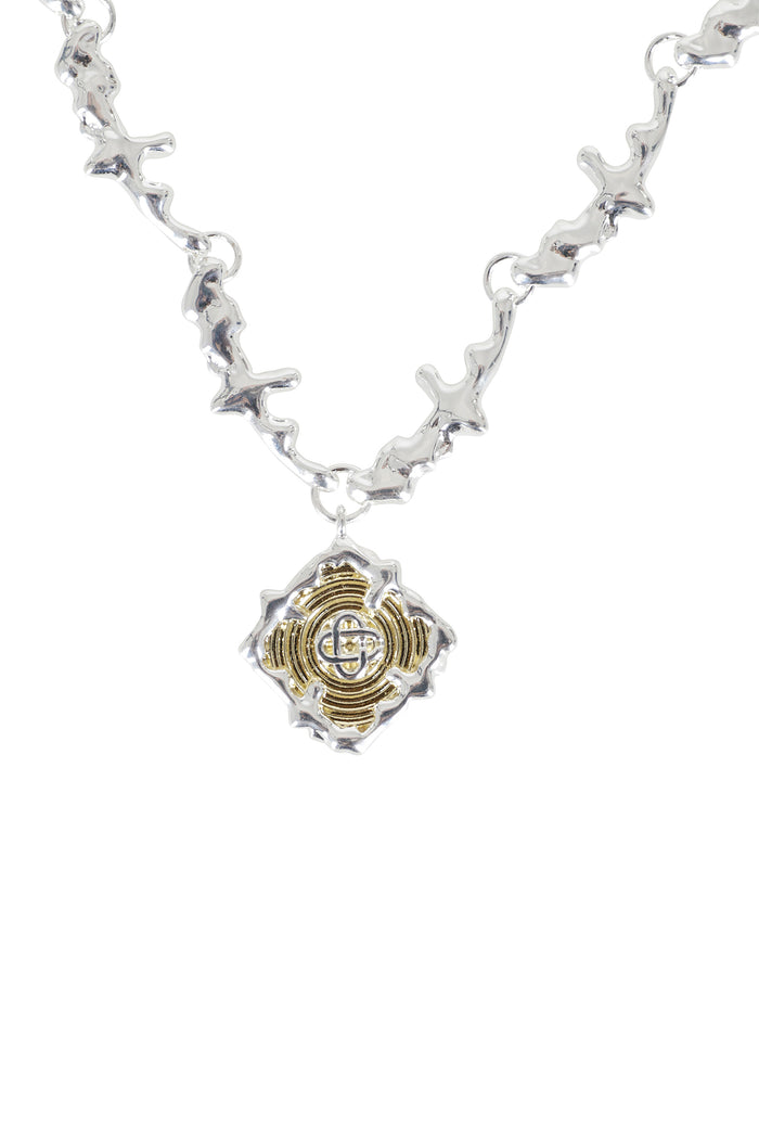 Splash Necklace Metallic Ottone Collana