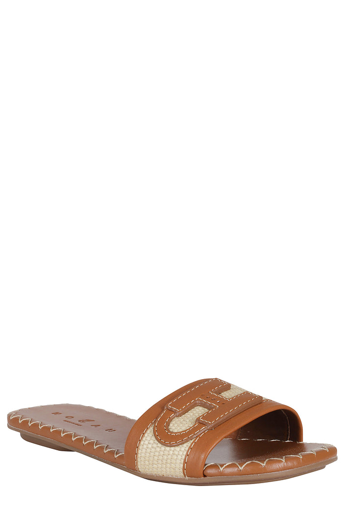 Ciabatta H Brown Cotton Calzature