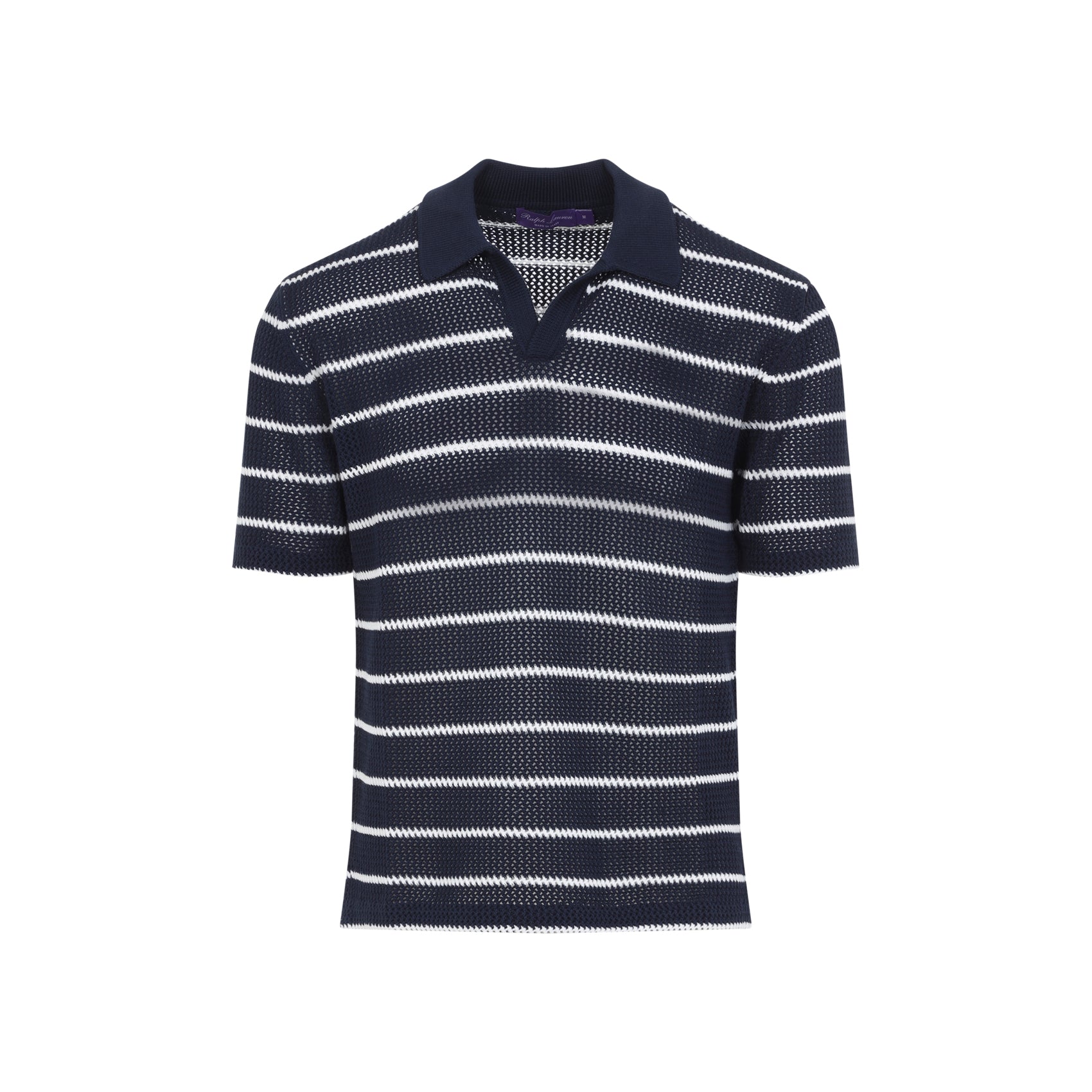 Short Sleeves Polo Blue Cotton