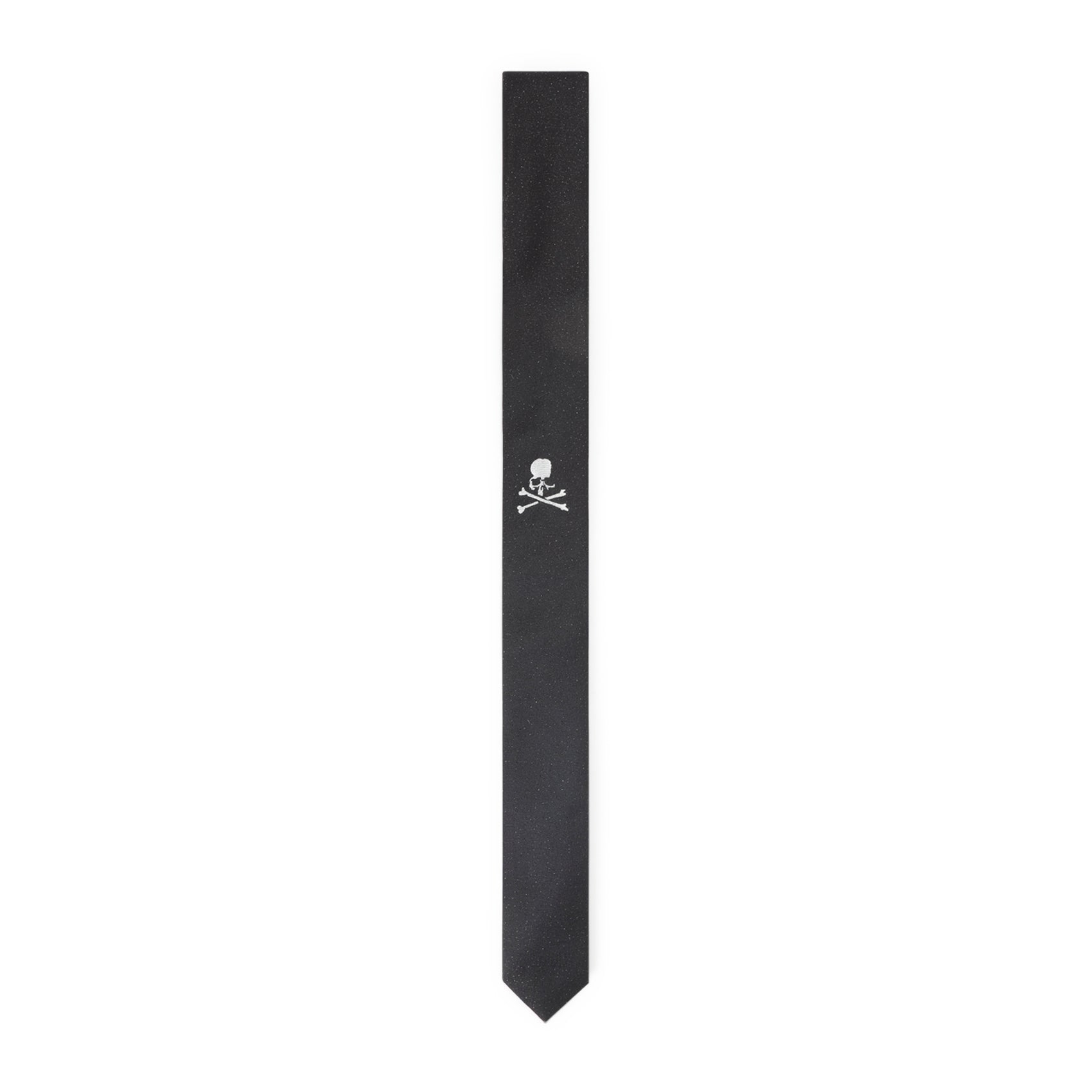 Skull Tie Black Silk Polyester