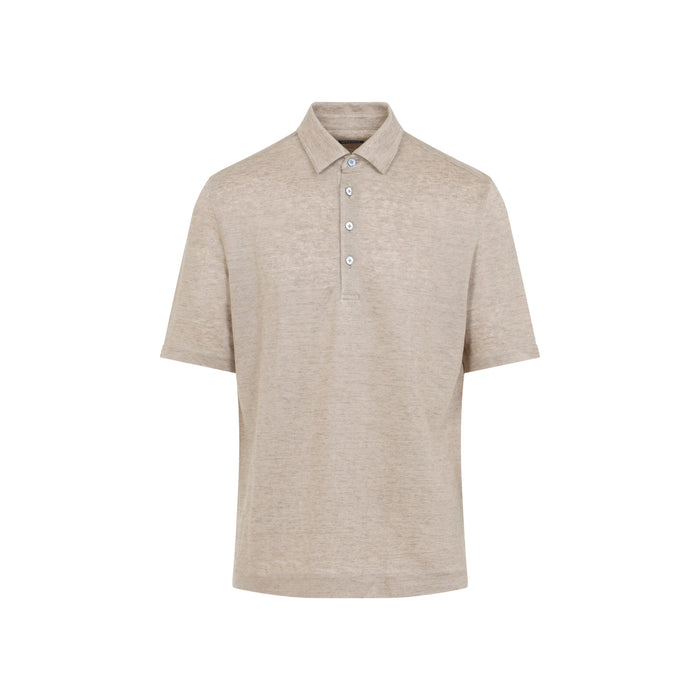 Oasi Linen Polo Nude & Neutrals