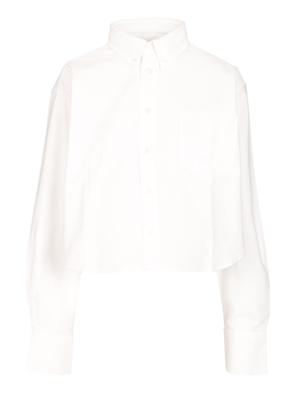 Oversized cropped shirt White Knitwear