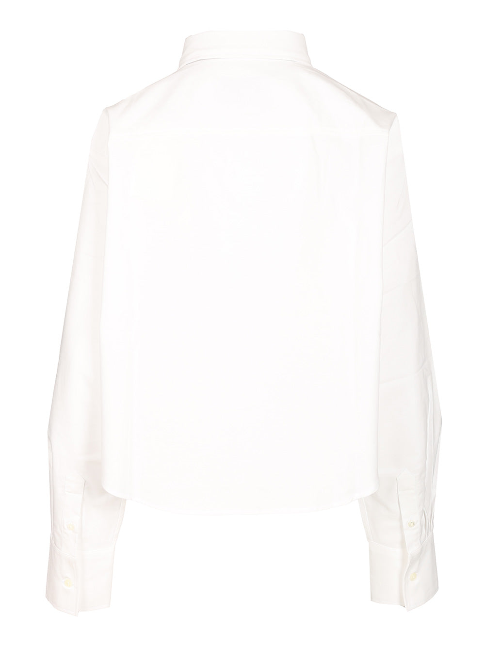 Oversized cropped shirt White Knitwear