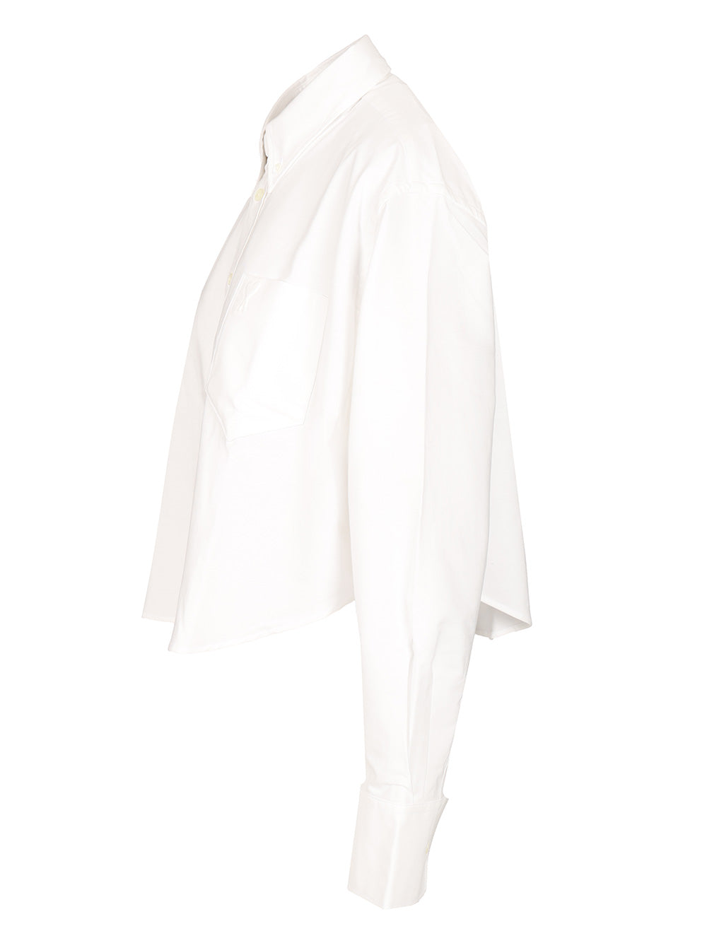 Oversized cropped shirt White Knitwear