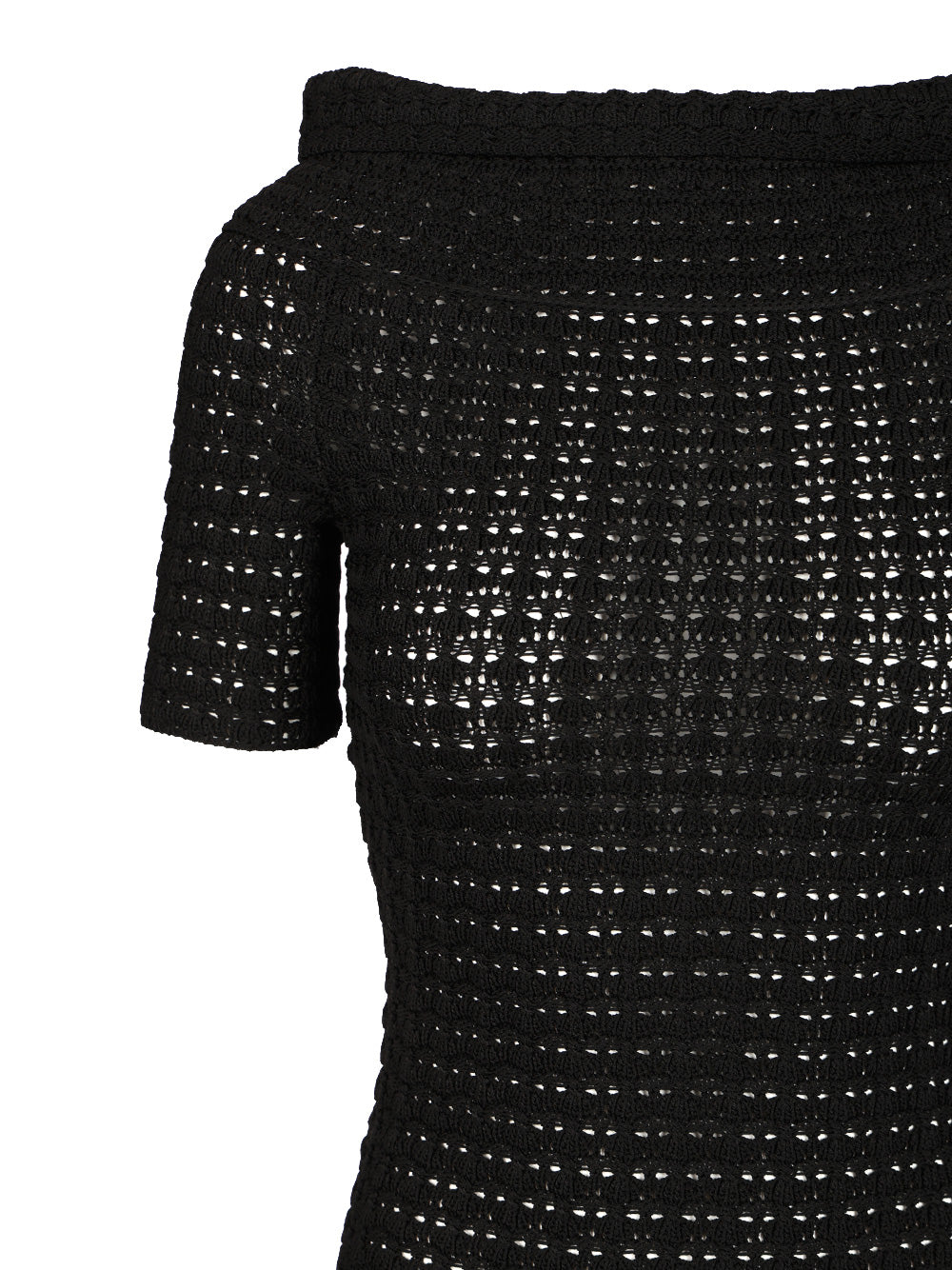 short charlotte dress Black Viscose Polyamide Coton