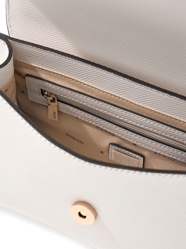 Guess 100% Polyurethane top handle bag in white