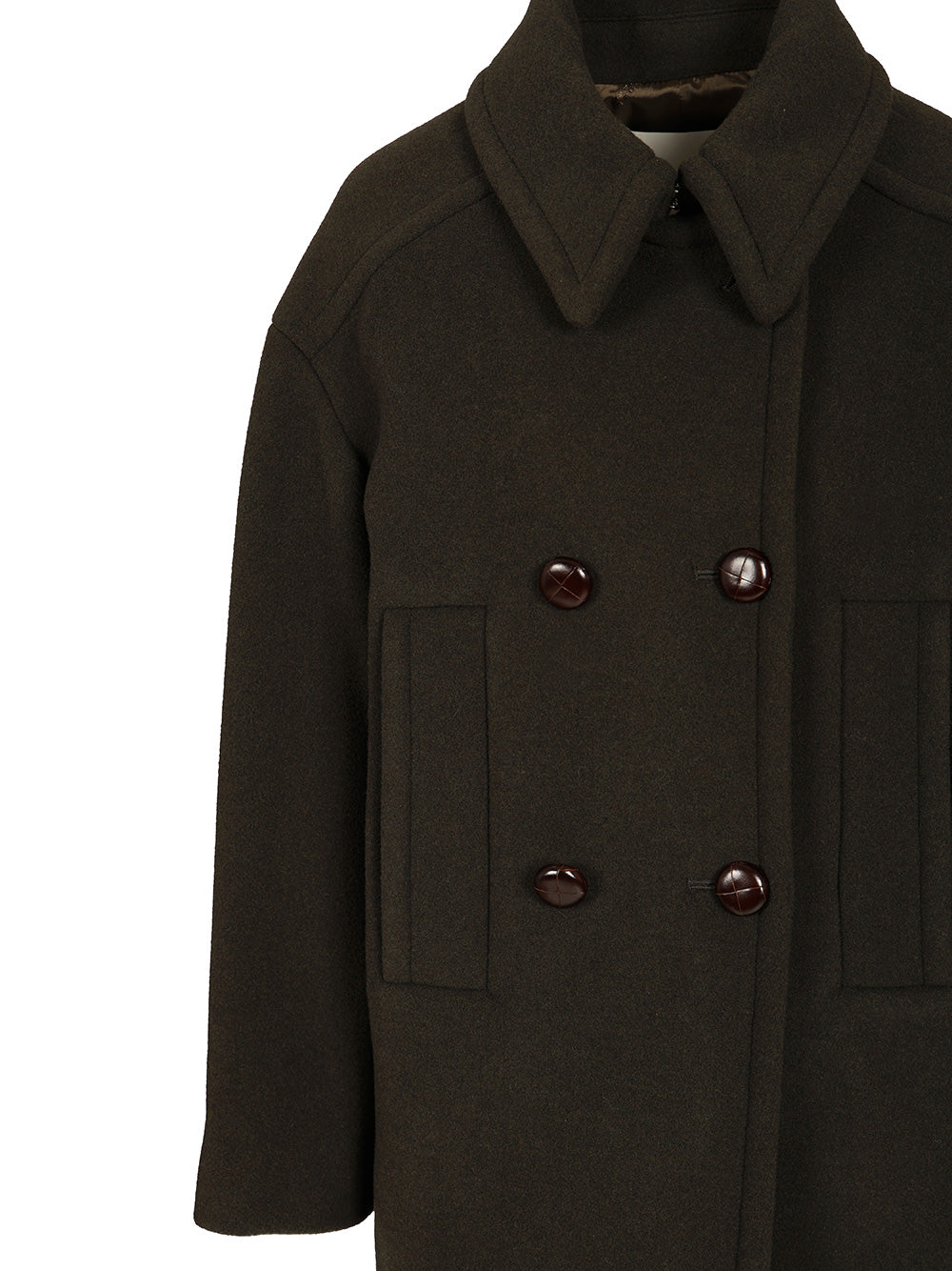 Fiby coat Green Laine Polyamide