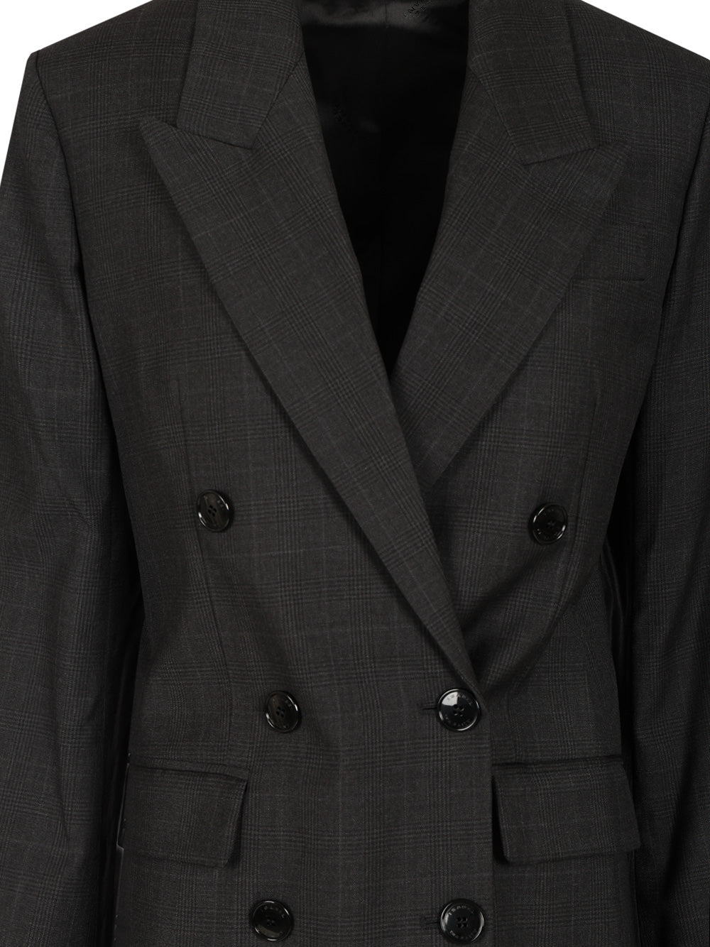 Jevima wool Prince of Wales suit jacket Grey Laine Vierge Elasthanne