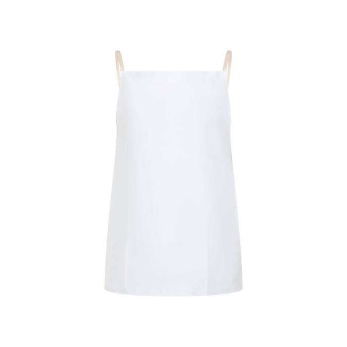 Polyester Top White Silk