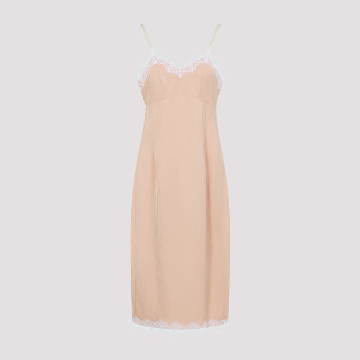 Lingerie Viscose Midi Dress Nude & Neutrals