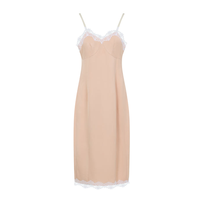 Lingerie Viscose Midi Dress Nude & Neutrals