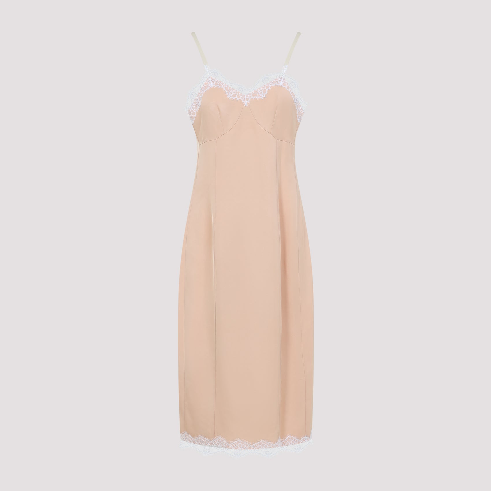 Lingerie Viscose Midi Dress Nude & Neutrals
