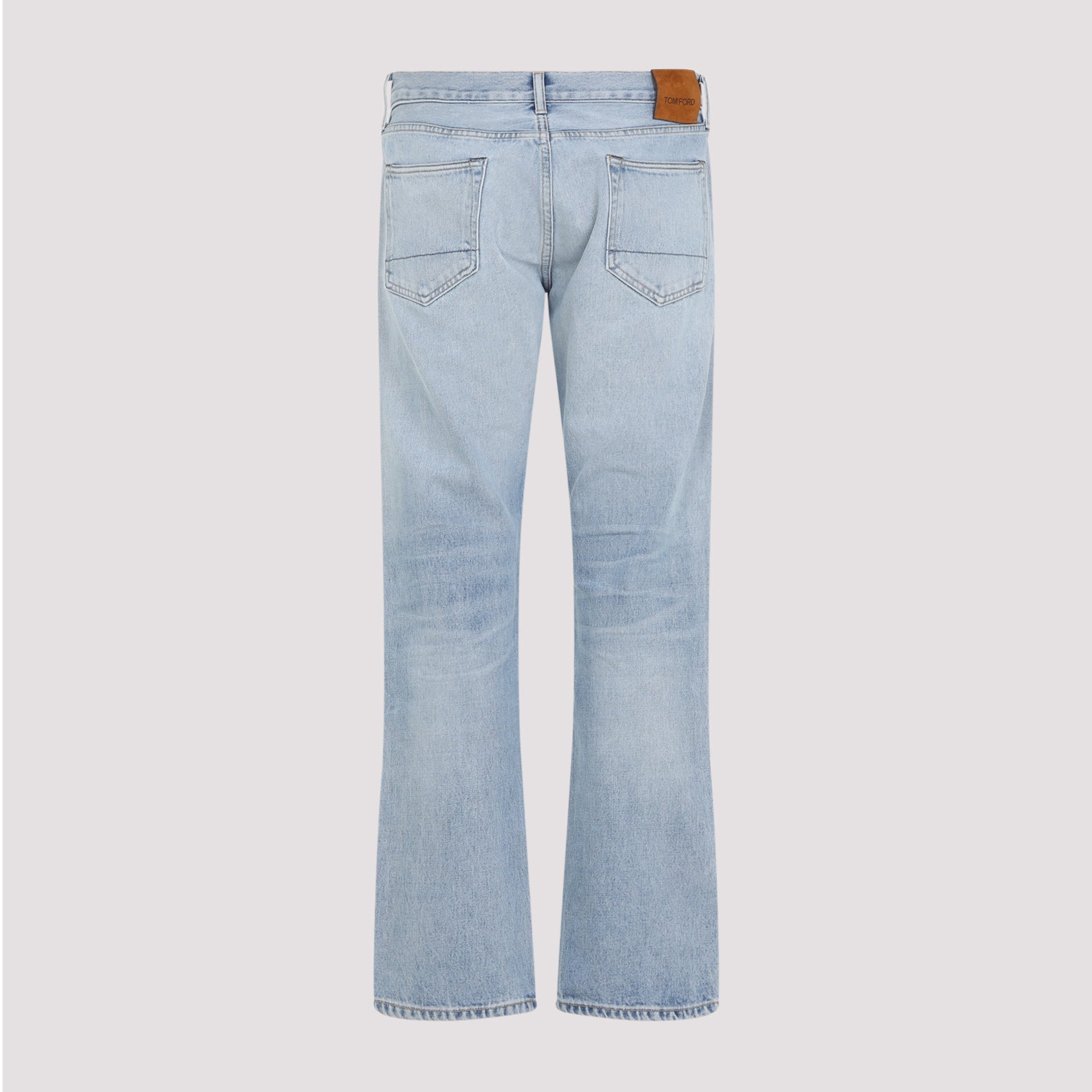 Tom Ford Straight Denim Jeans Blue Cotton