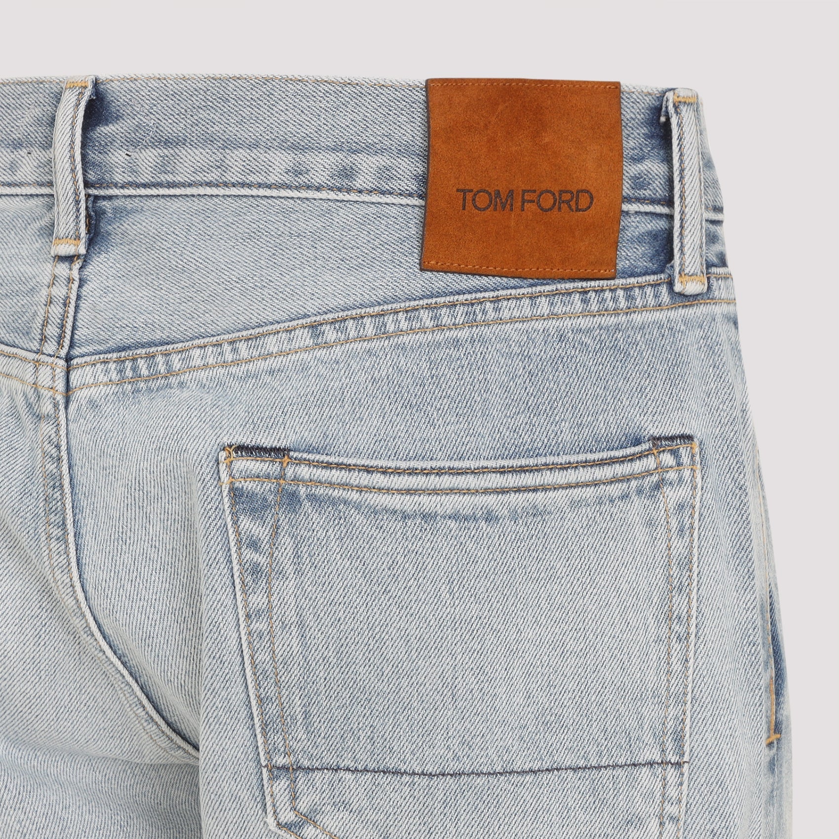 Tom Ford Straight Denim Jeans Blue Cotton