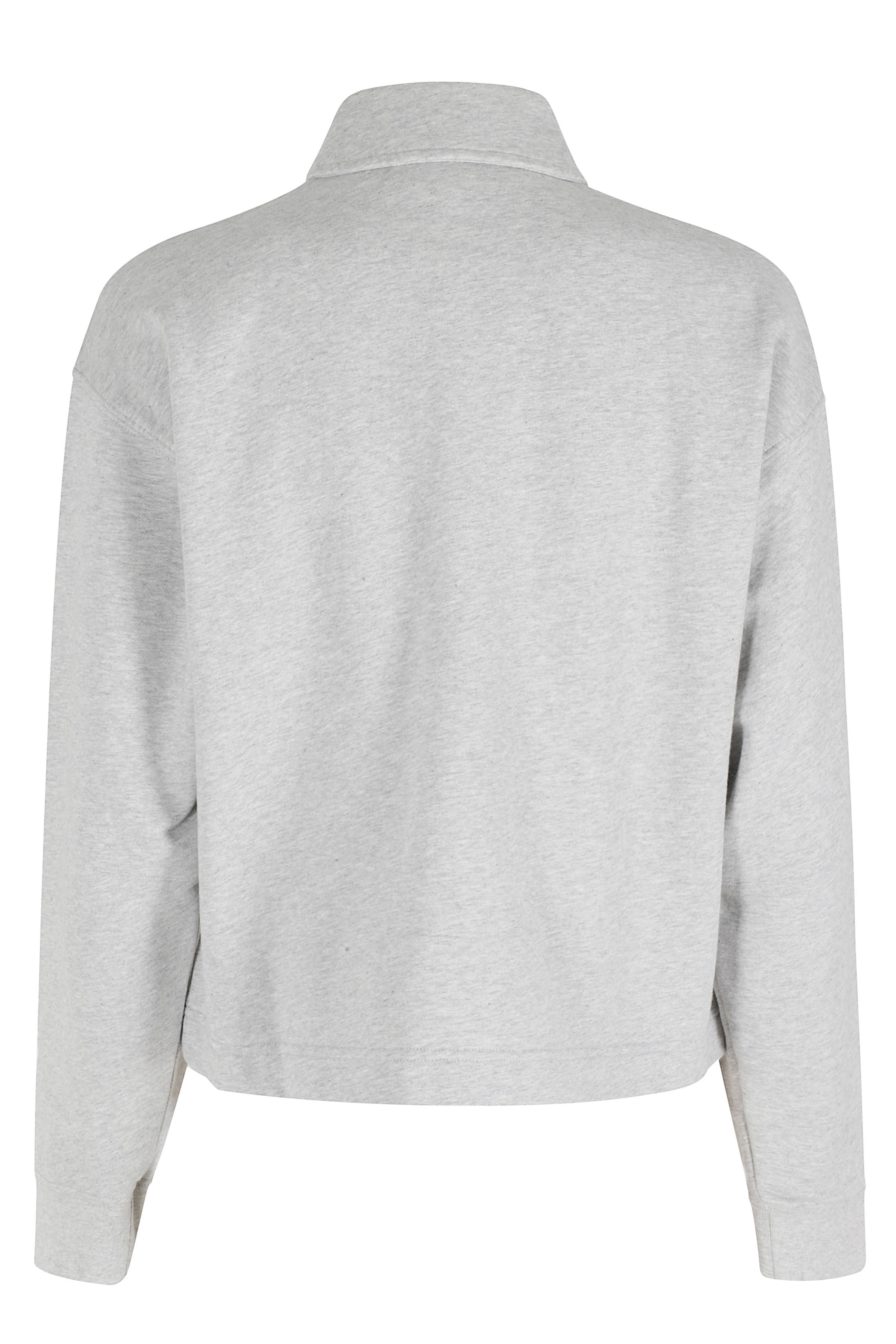 Stamp Polo Sweatshirt Grey Cotone Elastane