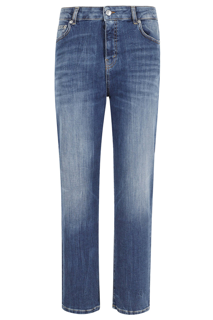 Adid Pantalone Regular Ankle Blue Jean