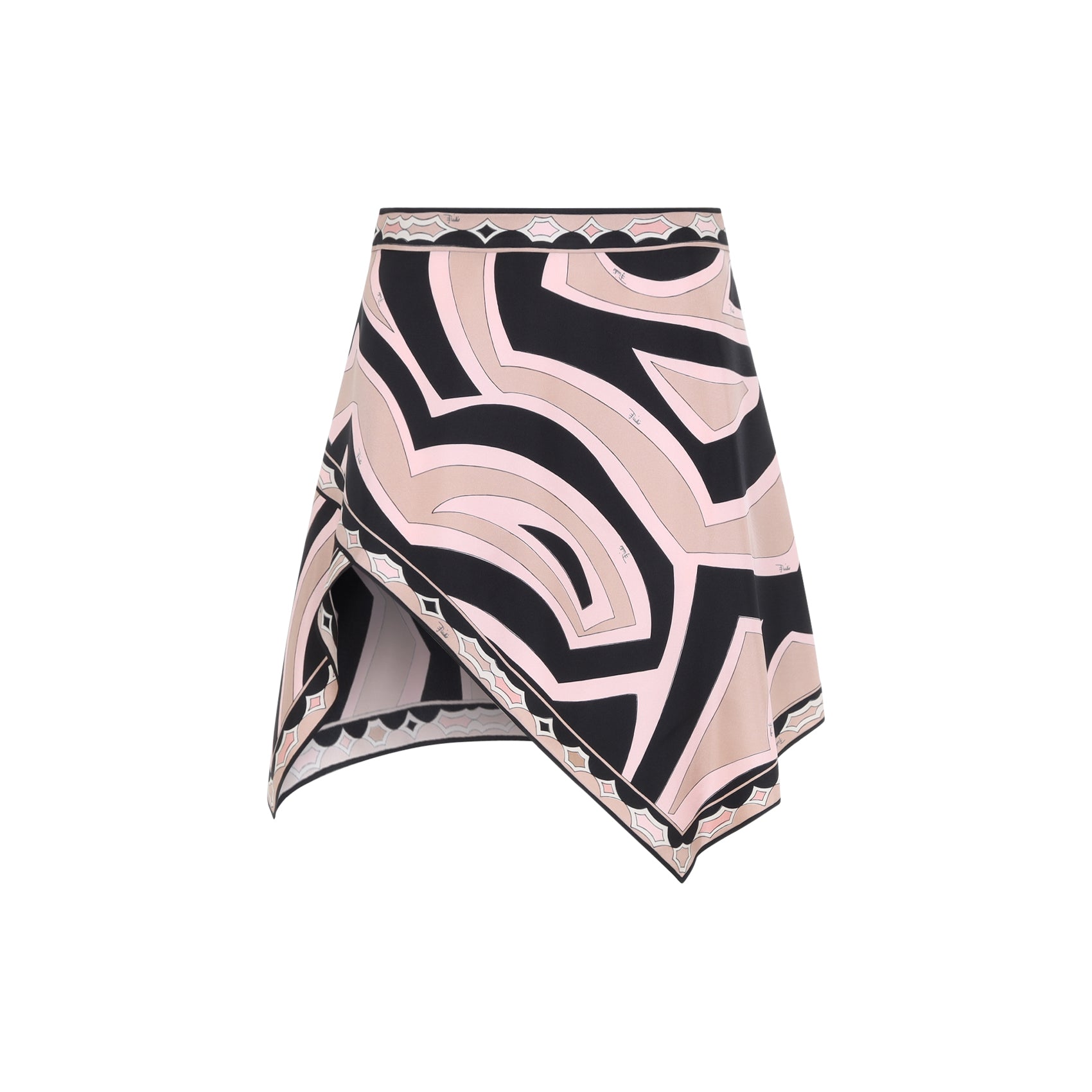 Silk Twill Mini Skirt Multicolour