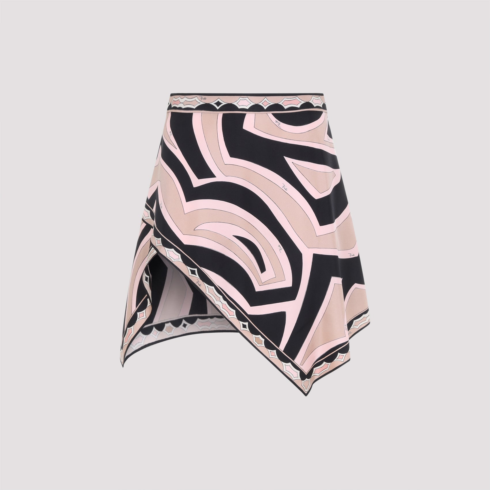 Silk Twill Mini Skirt Multicolour