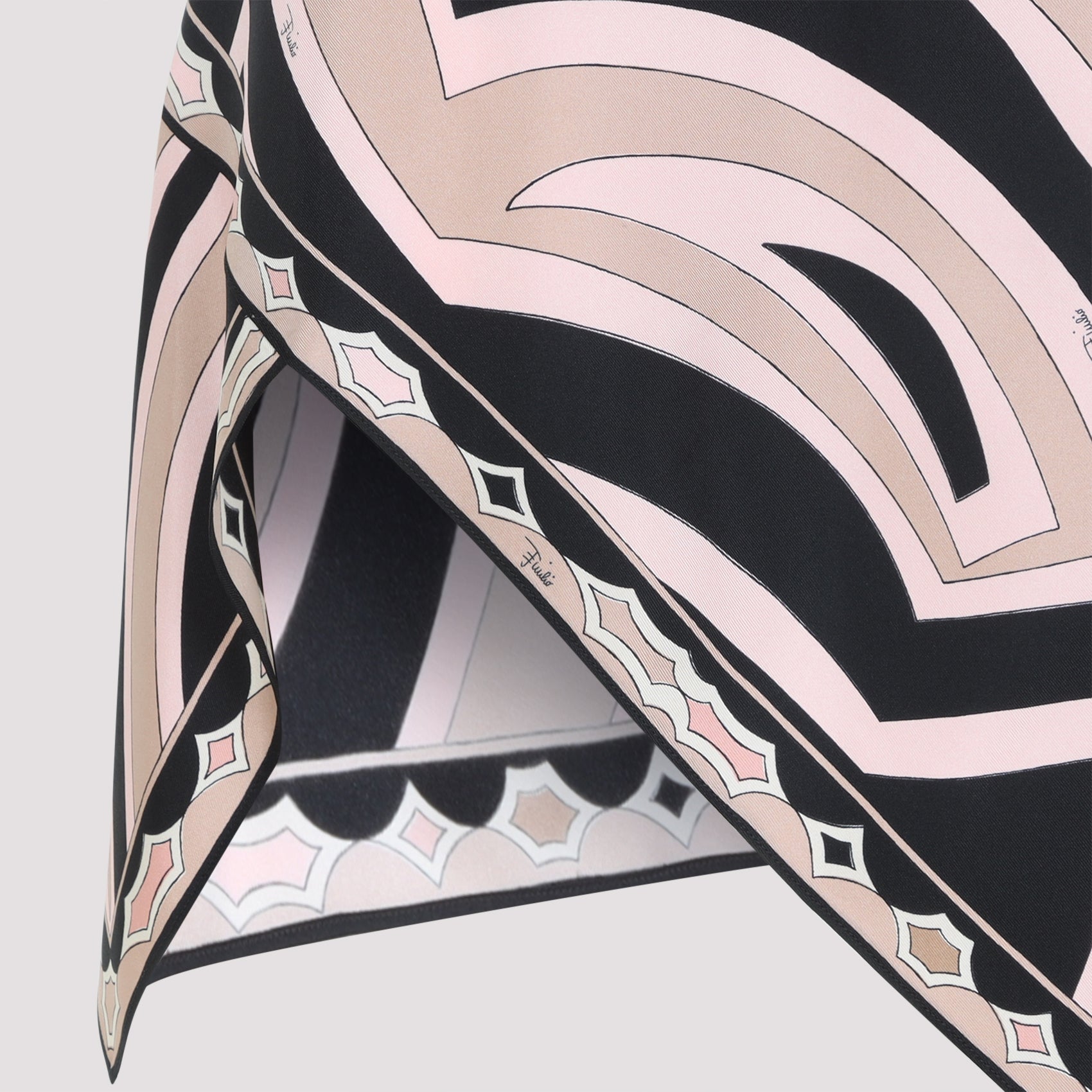 Silk Twill Mini Skirt Multicolour