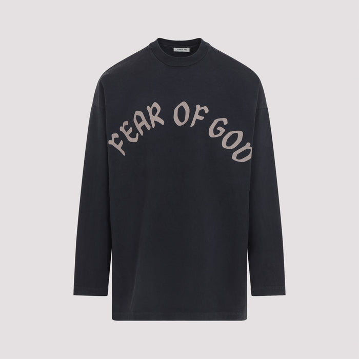, F Of G Ls Tee Black Cotton Tshirt
