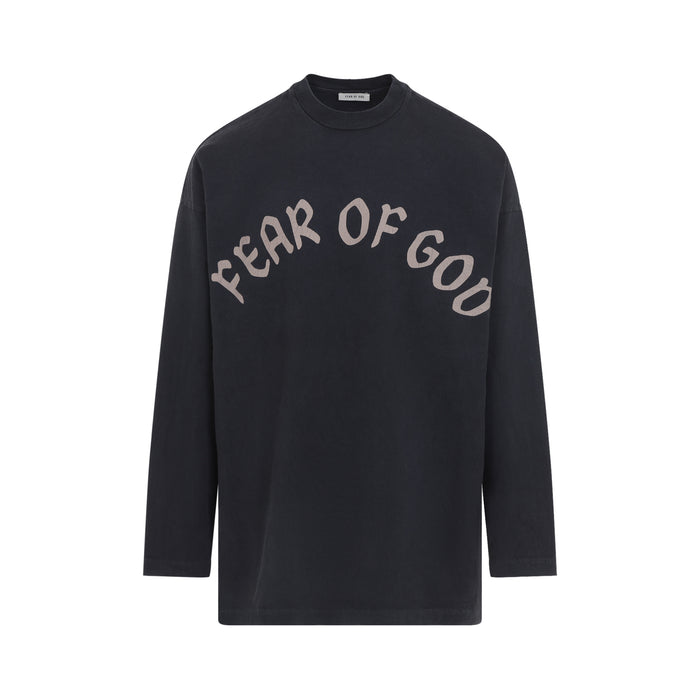 , F Of G Ls Tee Black Cotton Tshirt