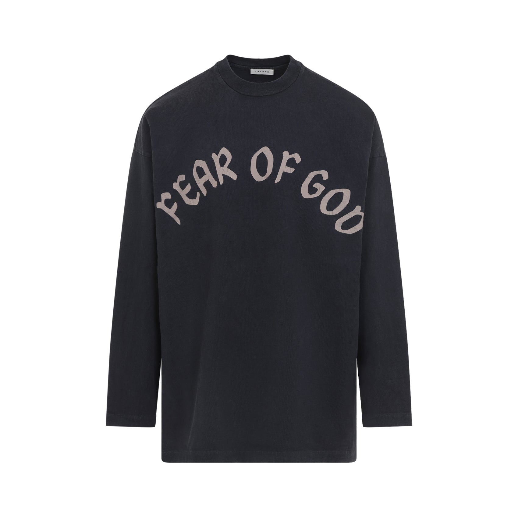 , F Of G Ls Tee Black Cotton Tshirt