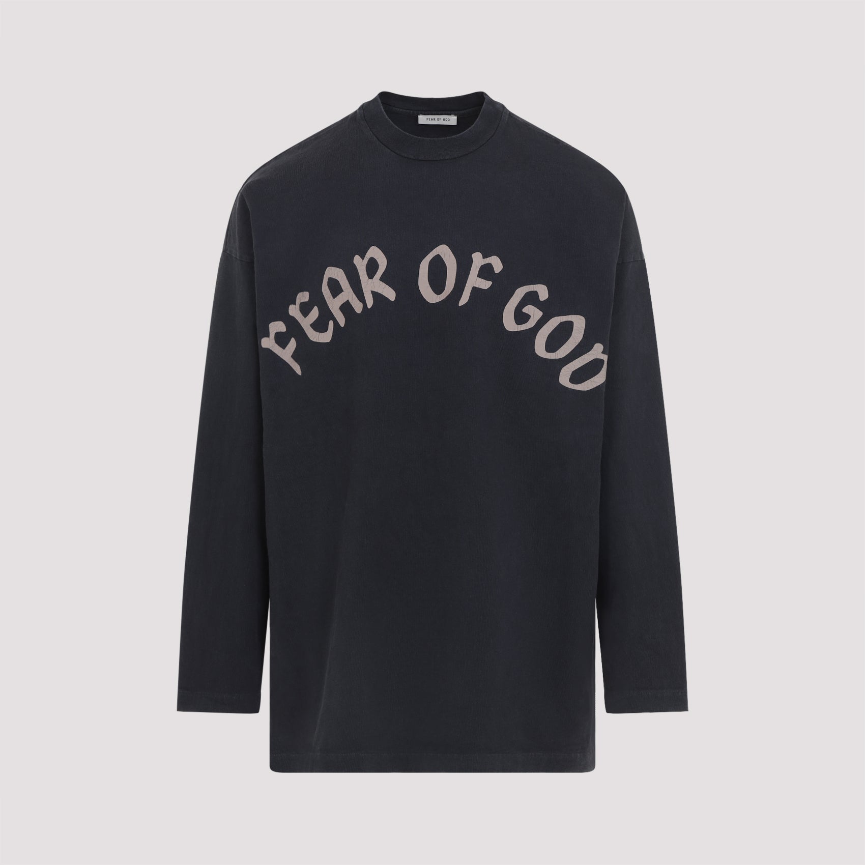 , F Of G Ls Tee Black Cotton Tshirt