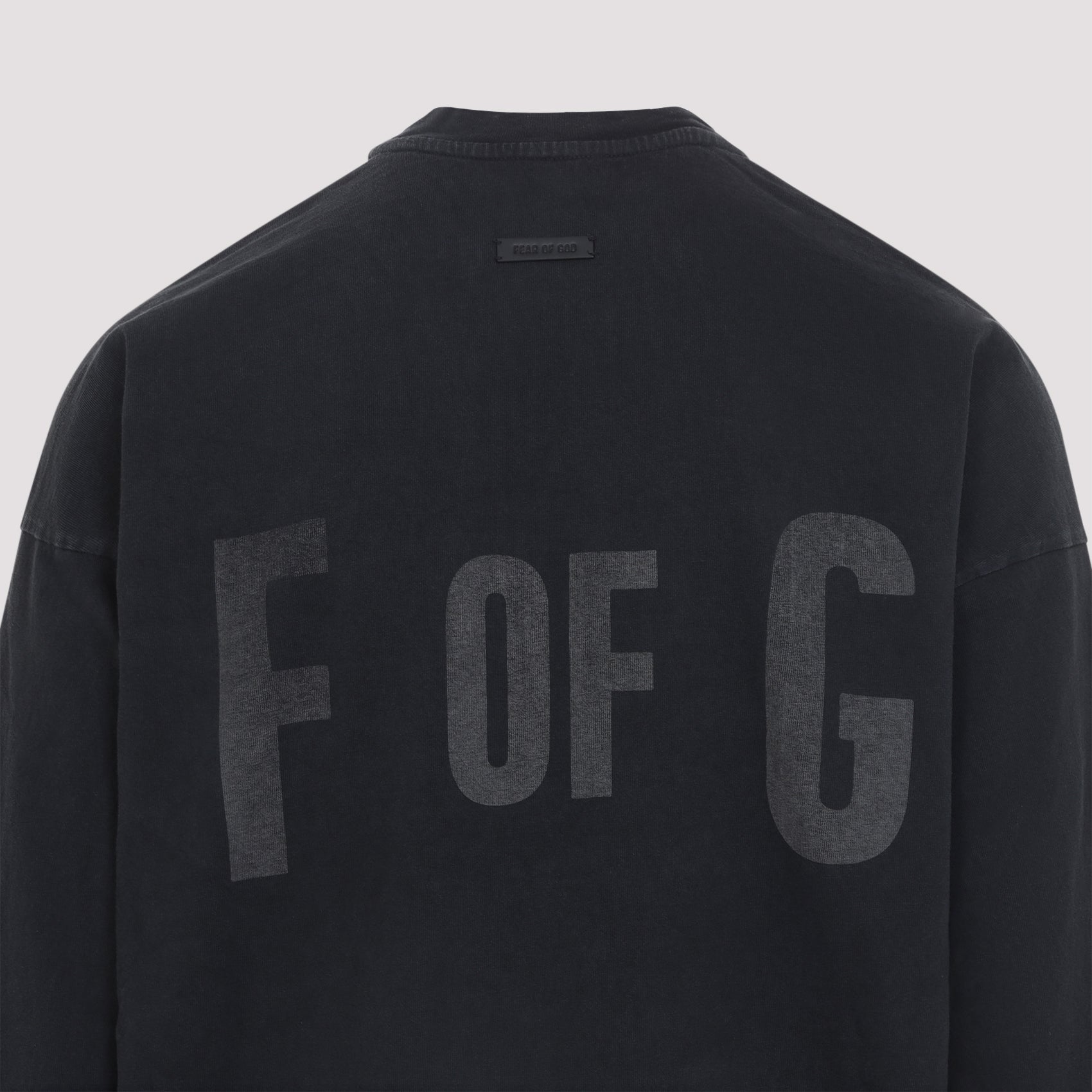 , F Of G Ls Tee Black Cotton Tshirt