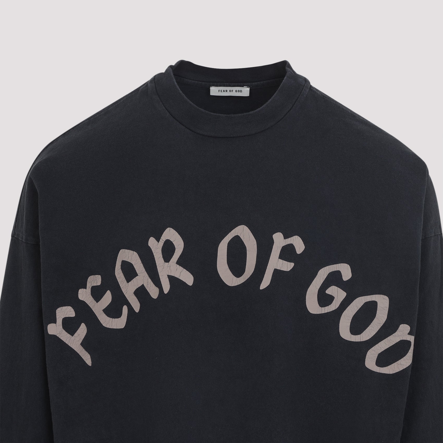 , F Of G Ls Tee Black Cotton Tshirt