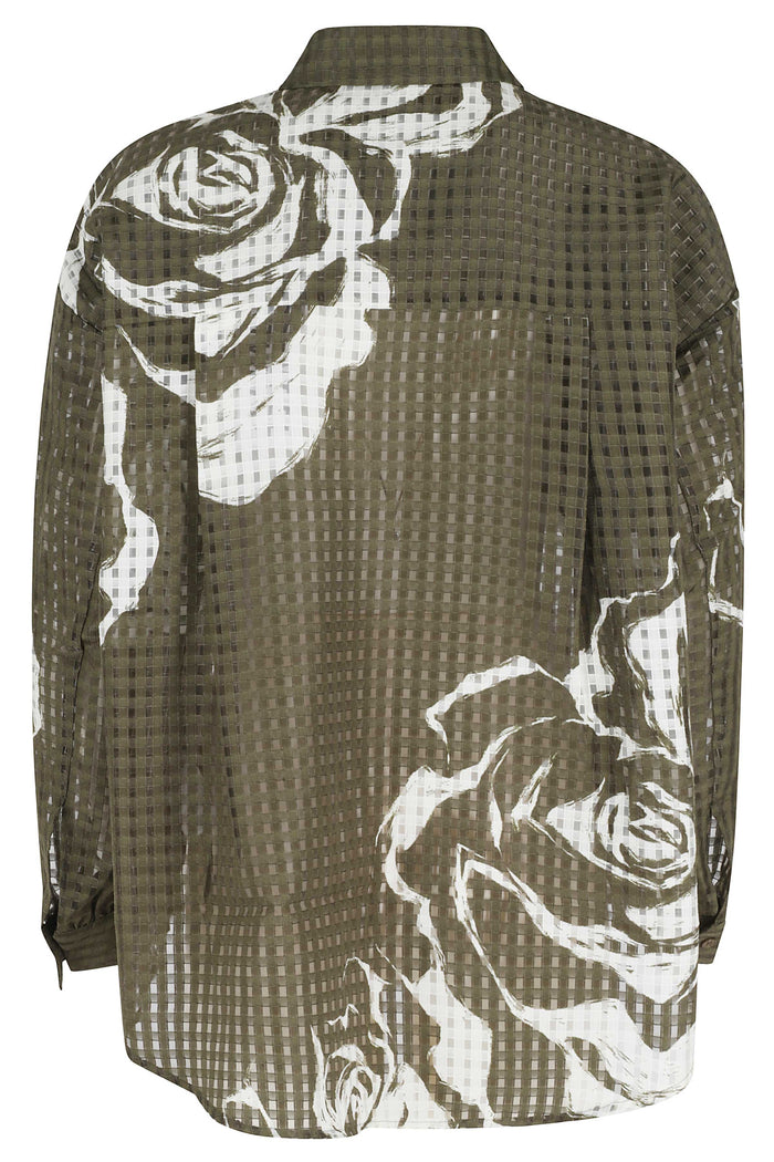 Jorange Oversized Shirt Green Recycled Polyester Camicia