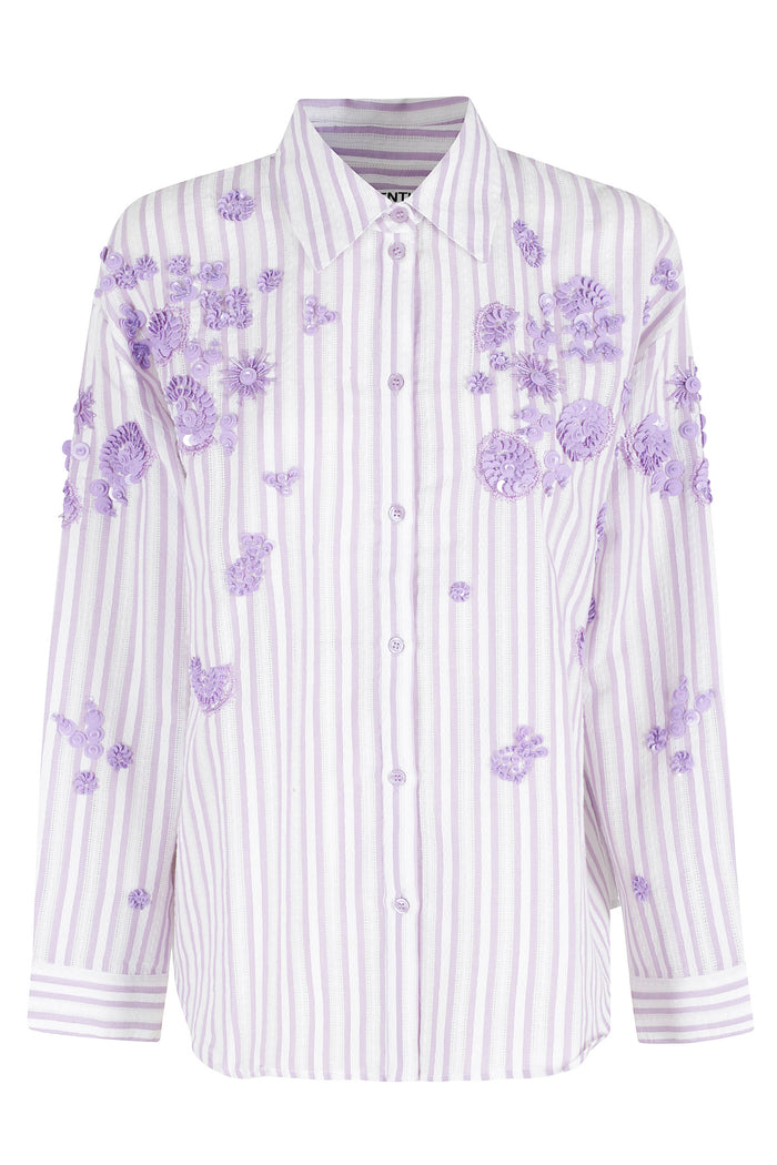 Julieta Embellished Shirt Pink & Purple Camicia