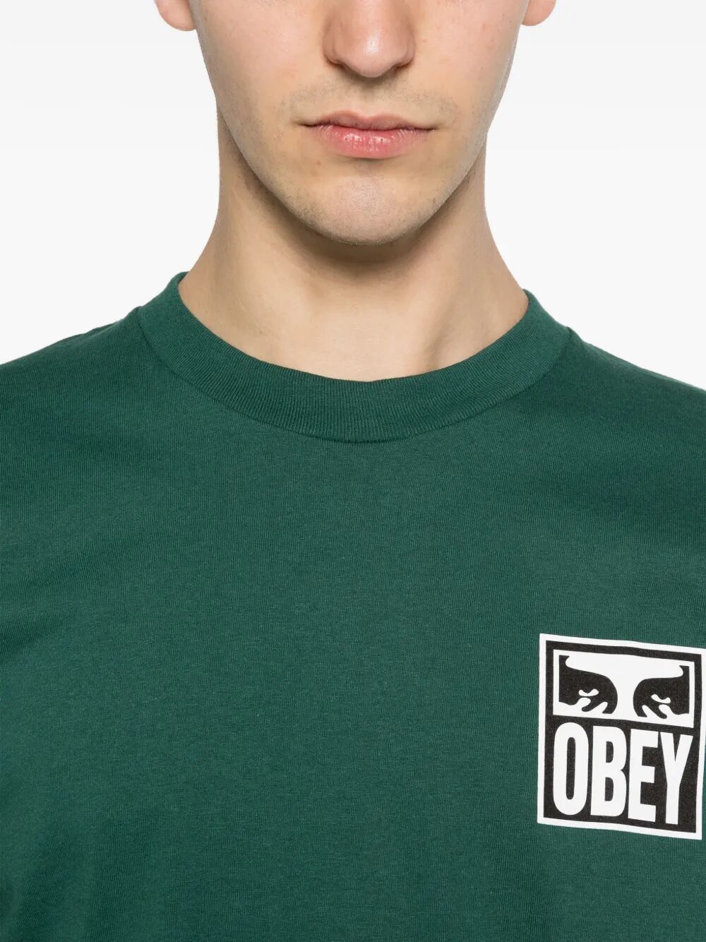 Eyes Icon 2 Tee Green Cotton Tshirt