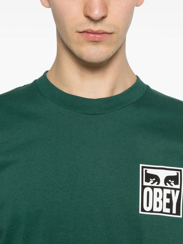 Eyes Icon 2 Tee Green Cotton Tshirt